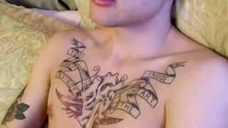 Sexy tight ass twink Chris Porter smokes and jacks off well