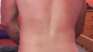 Daddy barebacks his young lover after getting blowjob