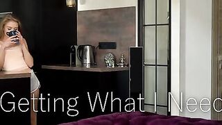 Bonnie Dolce slides out of the bedroom she shares with Jimmy Bud apartment and makes herself comfortable. Grabbing two coffee
