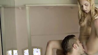 Spanish blossom Chiki Dulce steps beneath the warm spray of the shower. She's just planning on gets clean, but when