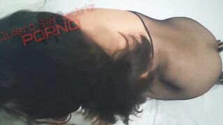 Bae Colombian beauty tries a toy inside her booty and penis inside her vagina for the first time, RESULT: SEVERAL ORGASMS