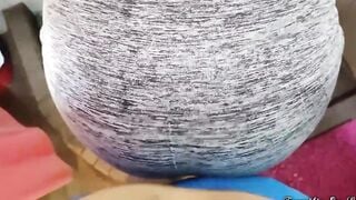 Spying on My Step Sister Cleaning the Toilet - My Amazing Beauty Sister is Voluptuous Bombshell