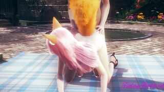 Fate Granorder Anime - Into Front of Tamamo fuck doggy style and cawgirl - Japanese Manga cartoon porn