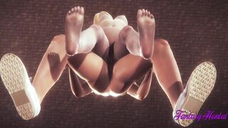Dragon Ball 3D Animated - C18 fellatio with cum inside her mouth and Screwed with cumshot - Cartoon Manga Japanese Porn