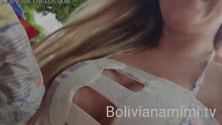 No pantys at Chichen Itza México .... i get some presents for showing my twat and let them brush a little bit  Full tape on bolivianamimi.tv