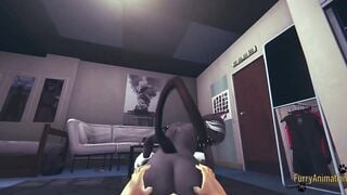 Furry Animated - pov Fox x Kittycat bj and screwed