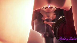 Final Fantasy VII Anime 3D - Aerith hand job, oral sex and banged! with jizzed - Animated Manga Game Japanese Porn