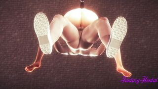 Final Fantasy VII Anime 3D - Aerith hand job, oral sex and banged! with jizzed - Animated Manga Game Japanese Porn