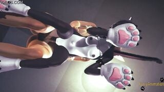 Furry Anime 3D - Fox fucks cat and fills her cunt - Cartoon Manga Japanese Yiff Anime Porn