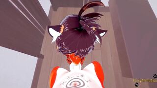 Furry Animated 3D - pov Tigress fellatio and gets screwed by fox - Japanese manga animated yiff animated porn
