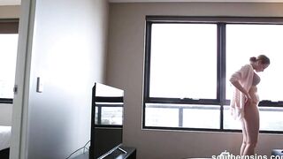 Full bush sexy orgasms inside the comfort of her home
