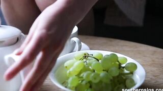 Full bush sexy orgasms inside the comfort of her home