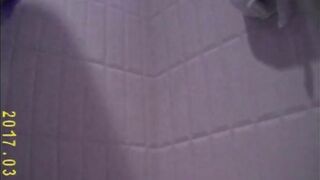 Spy on girls inside the restroom, looking at their bald vaginas (Twat Collection four)