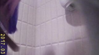 Spy on girls inside the restroom, looking at their bald vaginas (Twat Collection four)