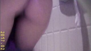 Spy on girls inside the restroom, looking at their bald vaginas (Twat Collection four)
