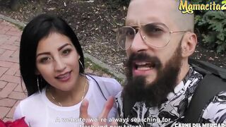 CARNE DEL MERCADO - (Mariana & Cristian) Bombshell Hispanic Fucks Rough With A Porn Producer