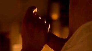 The scene is set for seduction. Luna Ruiz lets Lobo blindfold her and then sits patiently in her bra and