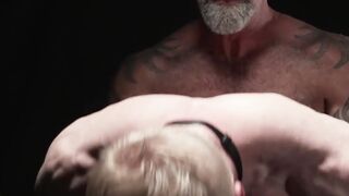 Gorgeous bearded jocks dominates athletic pale twink