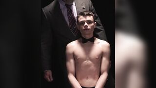 Twink moaning loud and railed hard while riding huge cock