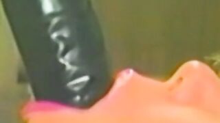 Blonde chick services a hairy dick and waits for cumshot