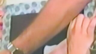 Blonde chick services a hairy dick and waits for cumshot