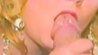Blonde chick services a hairy dick and waits for cumshot