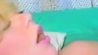 Blonde chick services a hairy dick and waits for cumshot