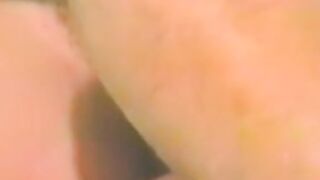 Blonde chick services a hairy dick and waits for cumshot