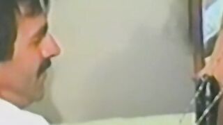 Blonde chick services a hairy dick and waits for cumshot