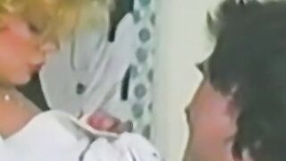 Blonde chick services a hairy dick and waits for cumshot