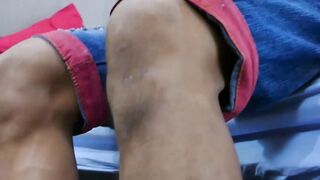 Cute little Asian twink enjoys toying with his cock and feet