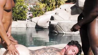 BBC Devin Trez anal creampie in passionate threesome