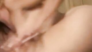 Busty amateur lady rides a cock and receives creampie