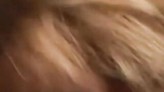 Busty amateur lady rides a cock and receives creampie