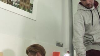 Daddy puts his big bare cock deep in tight twink bottom