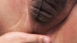 Bottom little Latino twink fisted and toyed until he cums