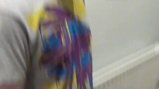 Classy UK MILF Missy Kink blowing fake producers cock
