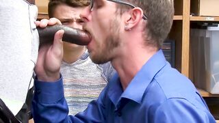 Security bear pounds tight white twinks booty hole very deep