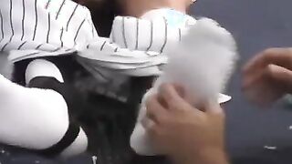 Davis gets humiliated by tickling his body and feet