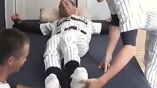 Davis gets humiliated by tickling his body and feet