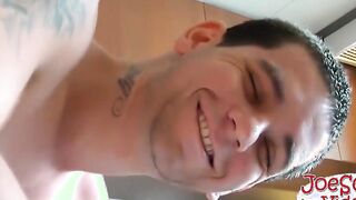 Amateur Brian sucking and fucking bareback with a black guy