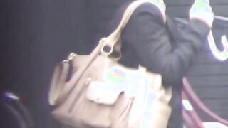 Sexy Japanese chicks peeing one by one in a public bathroom