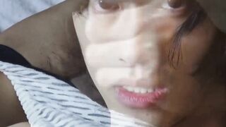 Asian cutie toying and masturbating all alone