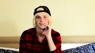 Twink blondie Kayden shares his solo adventure with everyone