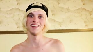 Twink blondie Kayden shares his solo adventure with everyone