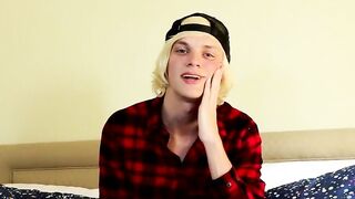 Twink blondie Kayden shares his solo adventure with everyone
