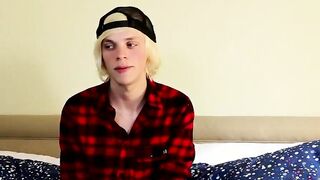 Twink blondie Kayden shares his solo adventure with everyone