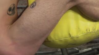 Two skinny dudes have nasty fun in the creepy sex dungeon