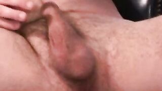 Naughty bear tugging cock and fiddling asshole solo