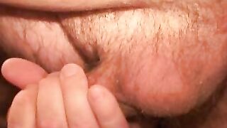 Naughty bear tugging cock and fiddling asshole solo